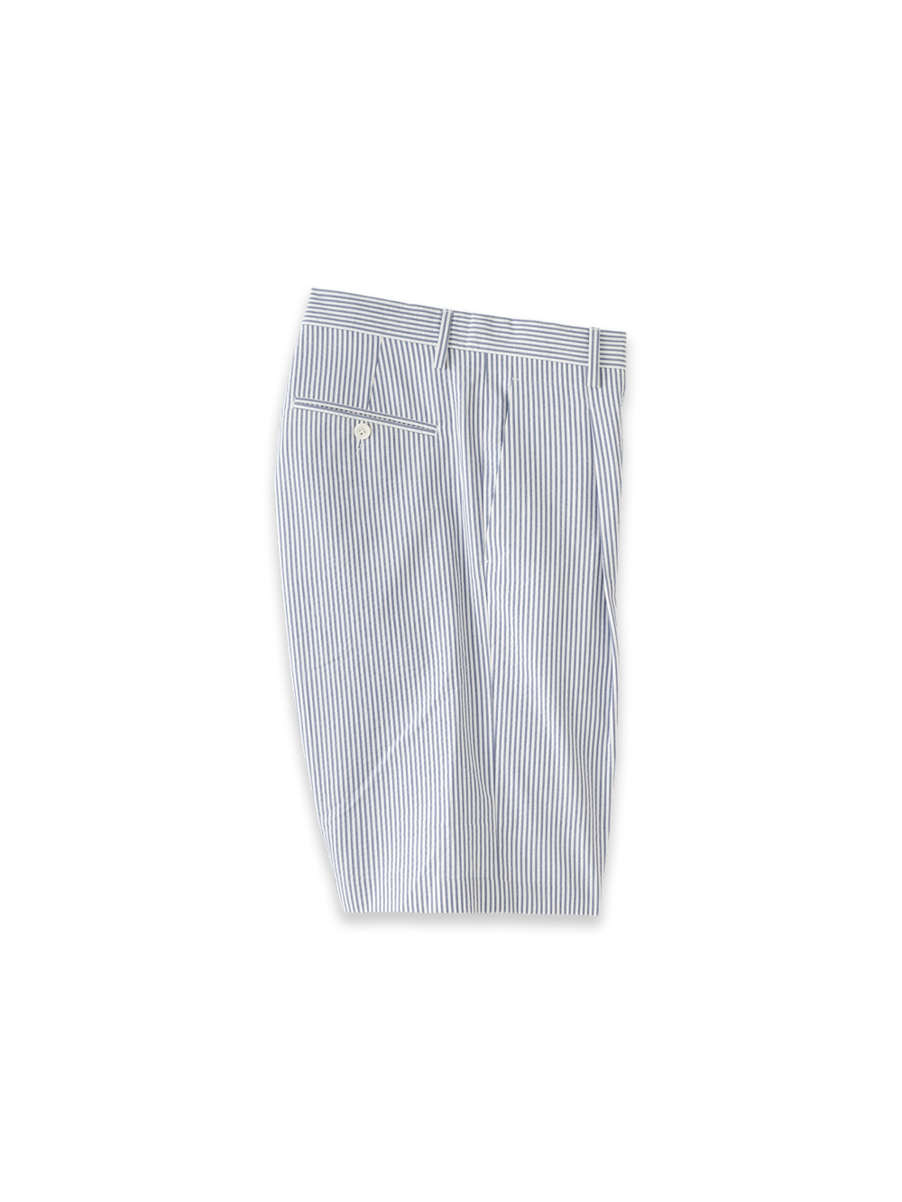 Product Image of Cotton Seersucker Shorts-Dark Blue/White