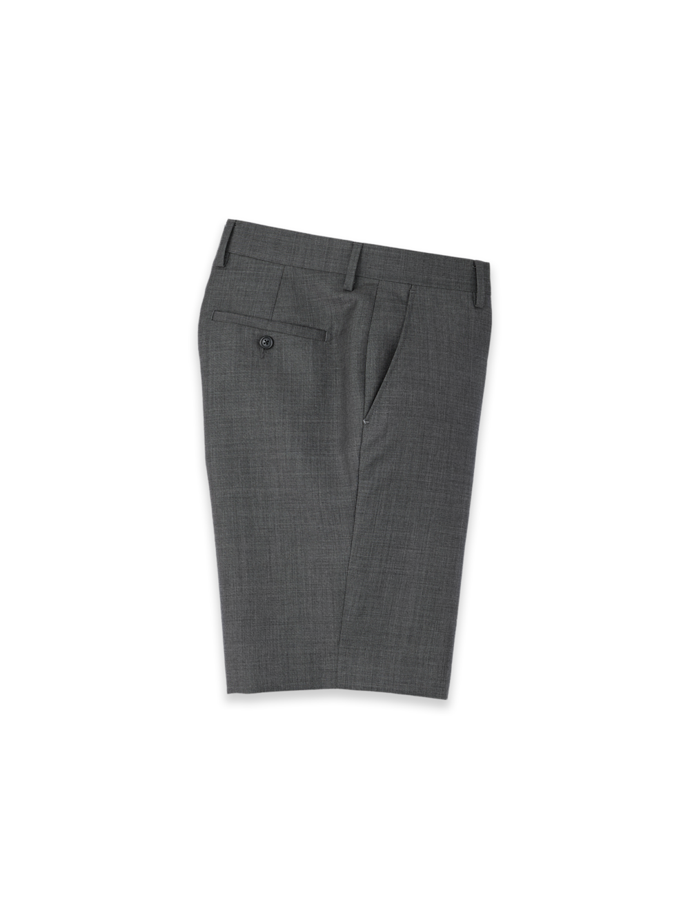 Product Image of Wool Sharkskin Flat Front Shorts-Charcoal