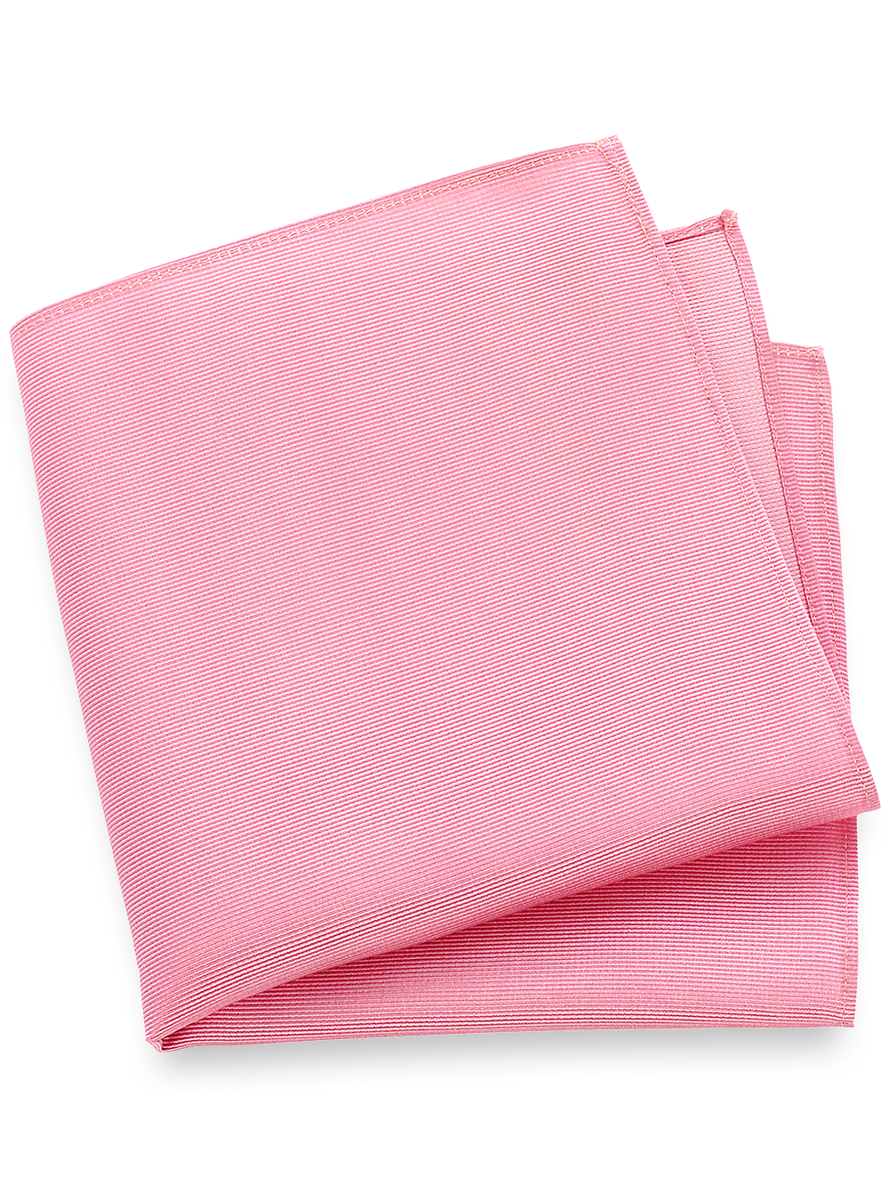 Product Image of Solid Twill Silk Pocket Square-Pink