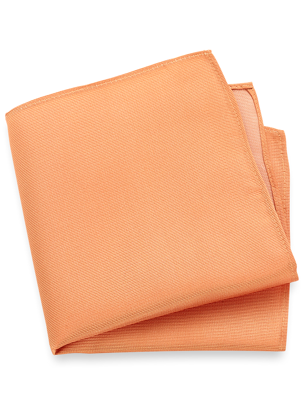 Product Image of Solid Twill Silk Pocket Square-Melon