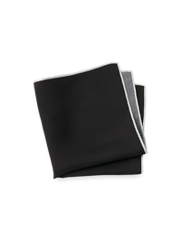 Solid Silk Pocket Square - Black