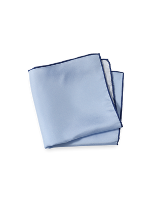Solid Silk Pocket Square - Light Blue