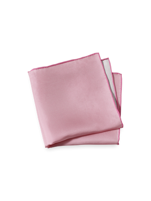 Solid Silk Pocket Square - Pink