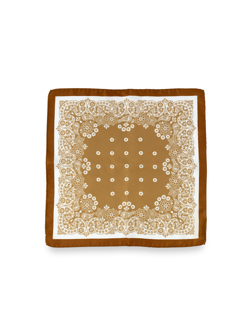 Alternate Shot of Men's Brown Floral Pocket Squares