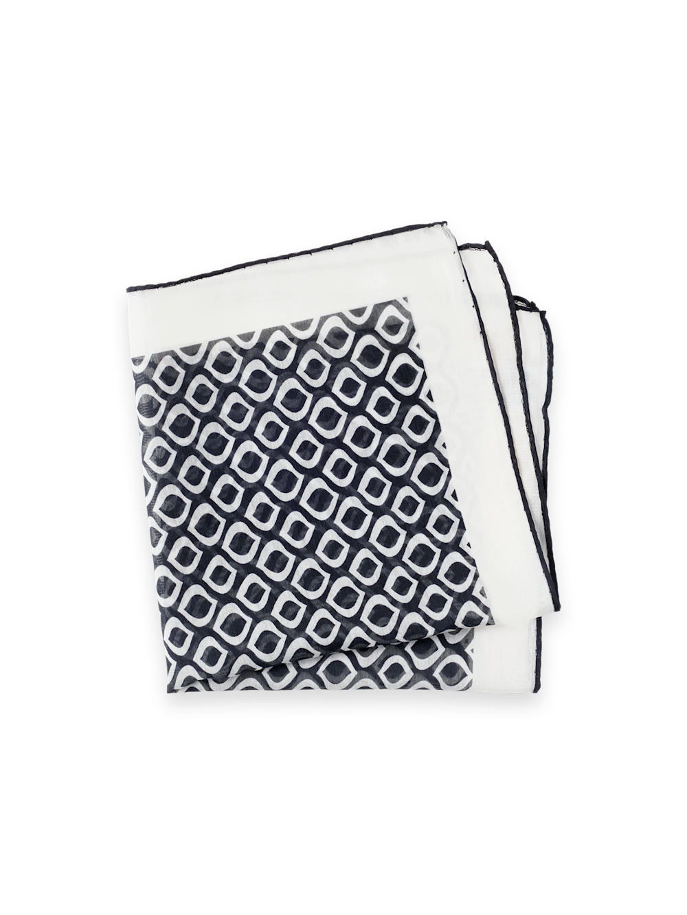Geometric Silk Blend Pocket Square