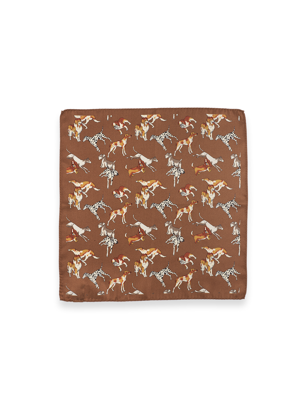 Alternate Image of Dog Motif Silk Pocket Square-1