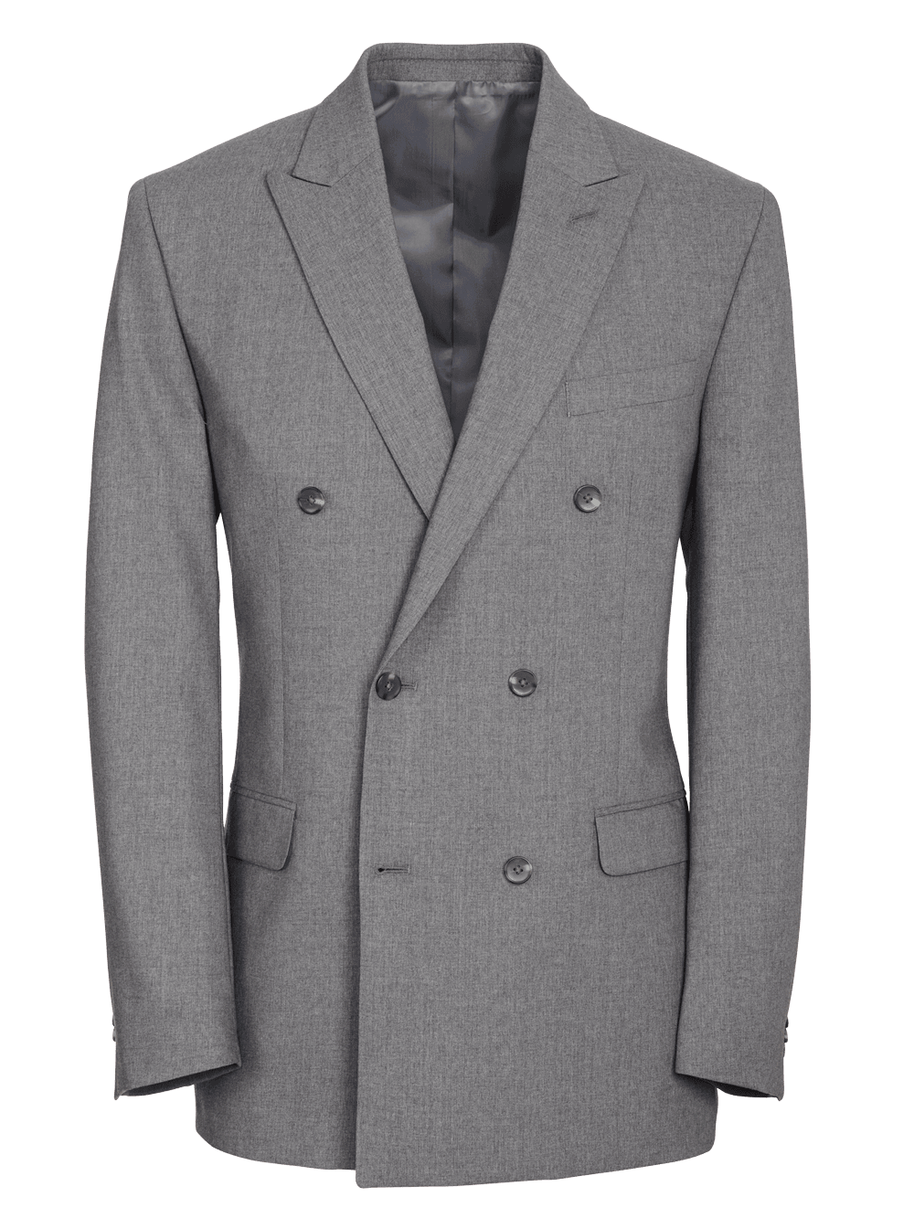 Custom Men's Denim Blazer Jacket - Double-Breasted, Peak Lapel, Tailored Fit - Sizes 36-56