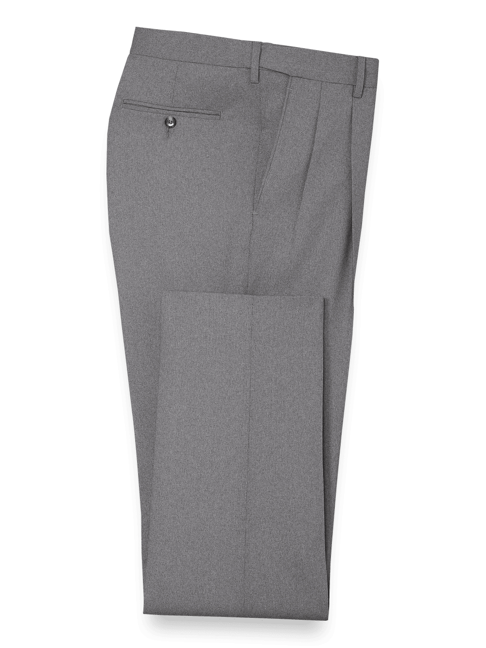 Product Image of Classic Fit Essential Wool Pleated Suit Pants-Grey