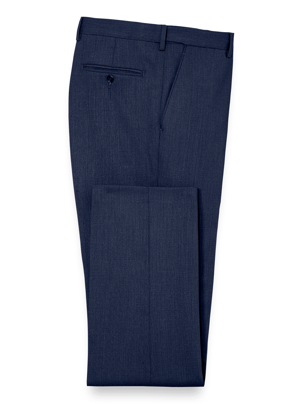 Product Image of Classic Fit Essential Wool Flat Front Suit Pants-Navy