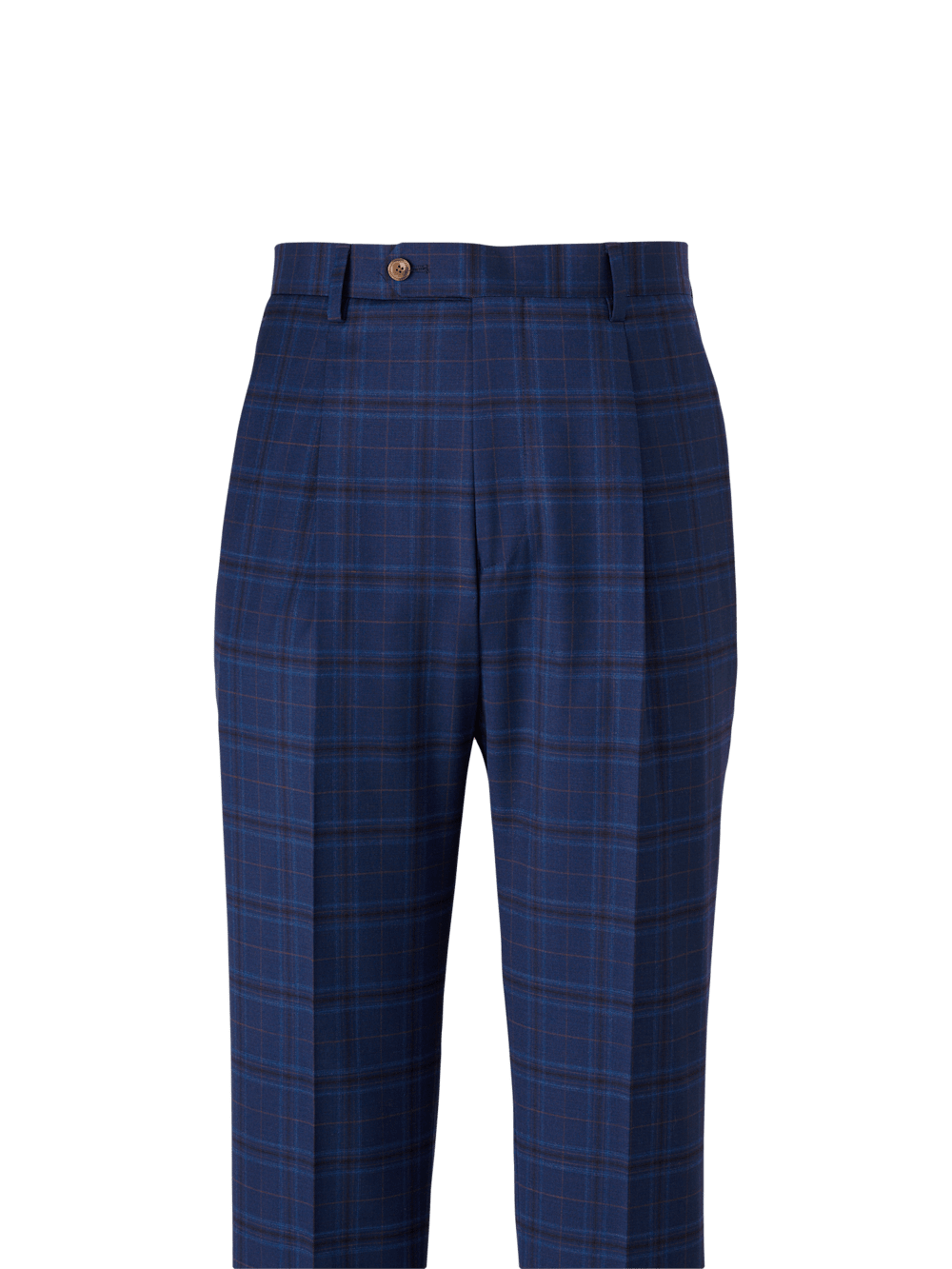 Alternate Image of Wool Stretch Plaid Single Pleat Suit Pants-1