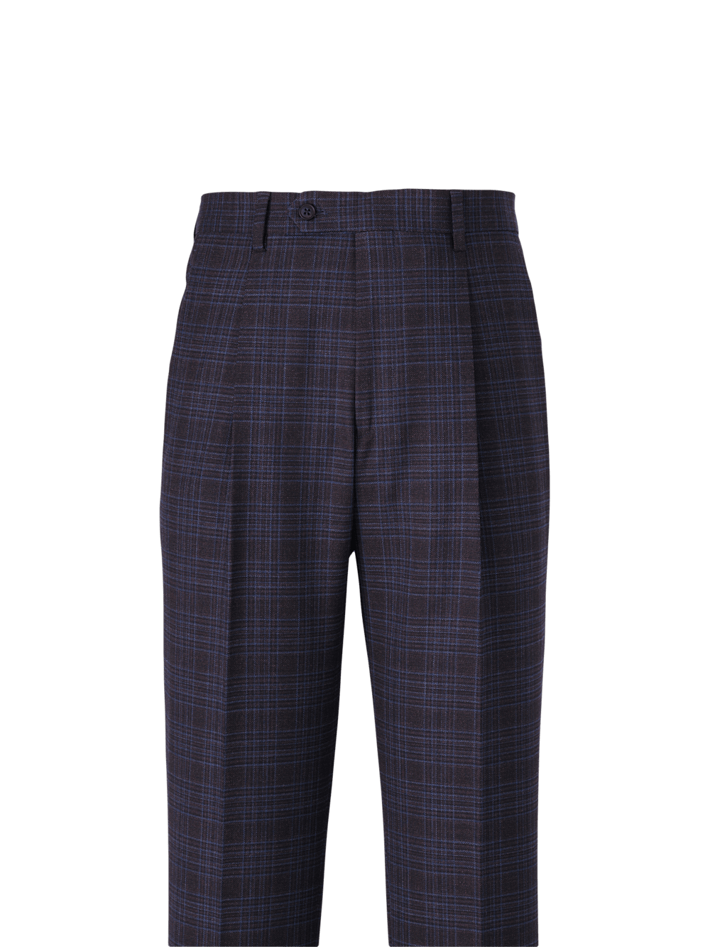 Alternate Image of Wool Stretch Plaid Single Pleat Suit Pants-1
