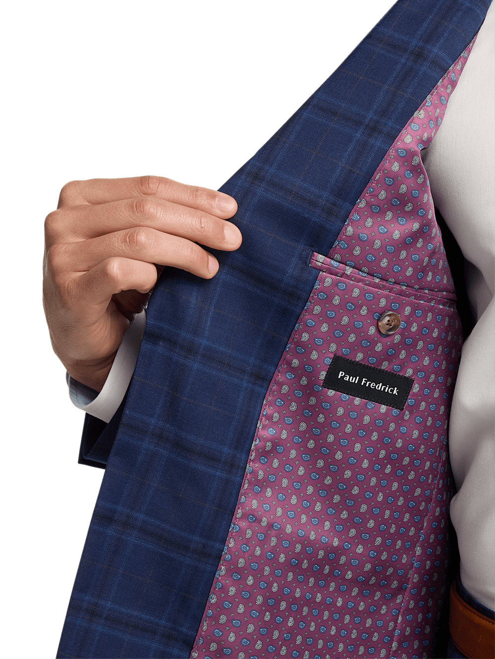 Alternate Image of Wool Stretch Plaid Single Breasted Suit Jacket-3