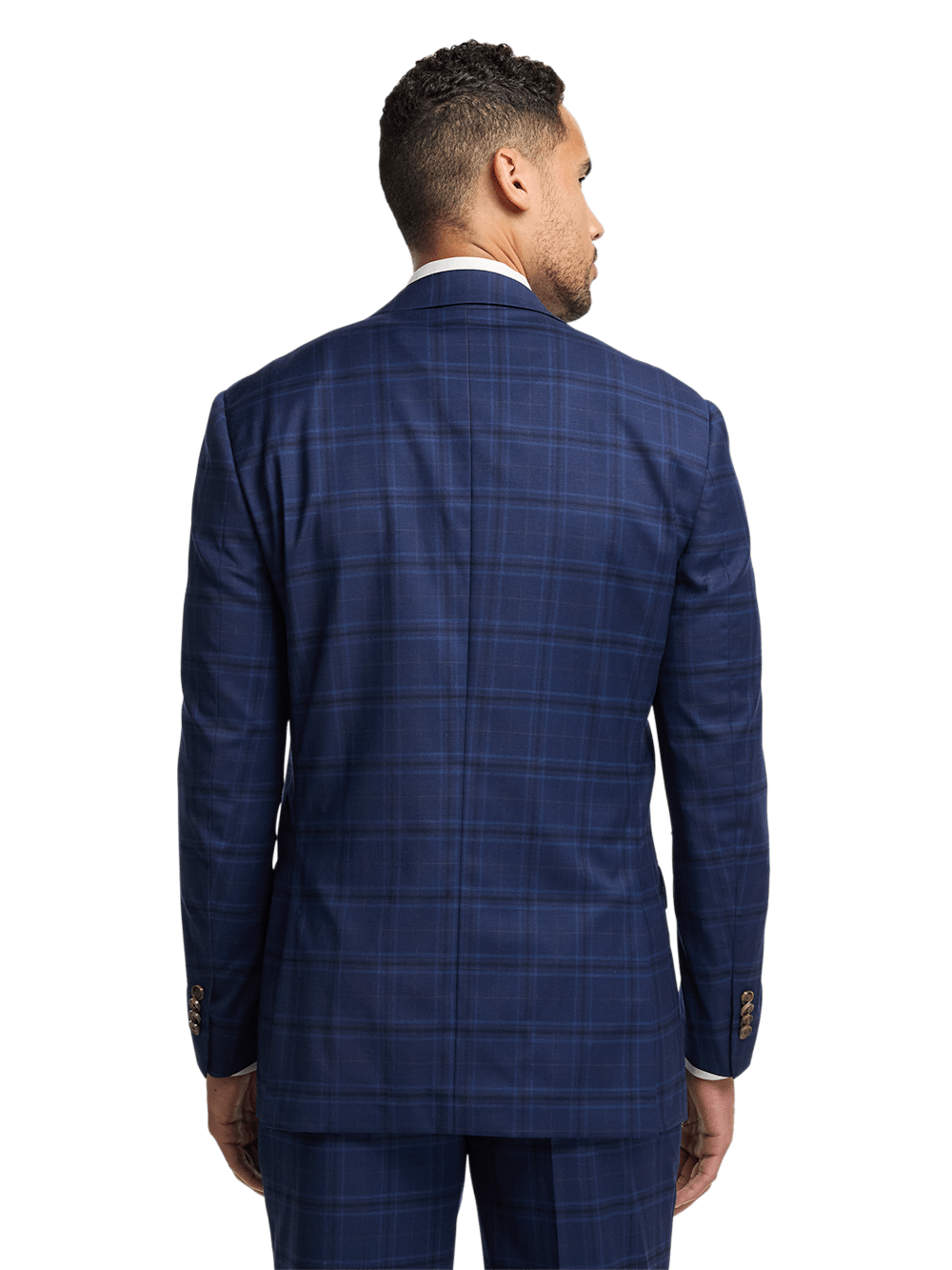 Alternate Image of Wool Stretch Plaid Single Breasted Suit Jacket-6