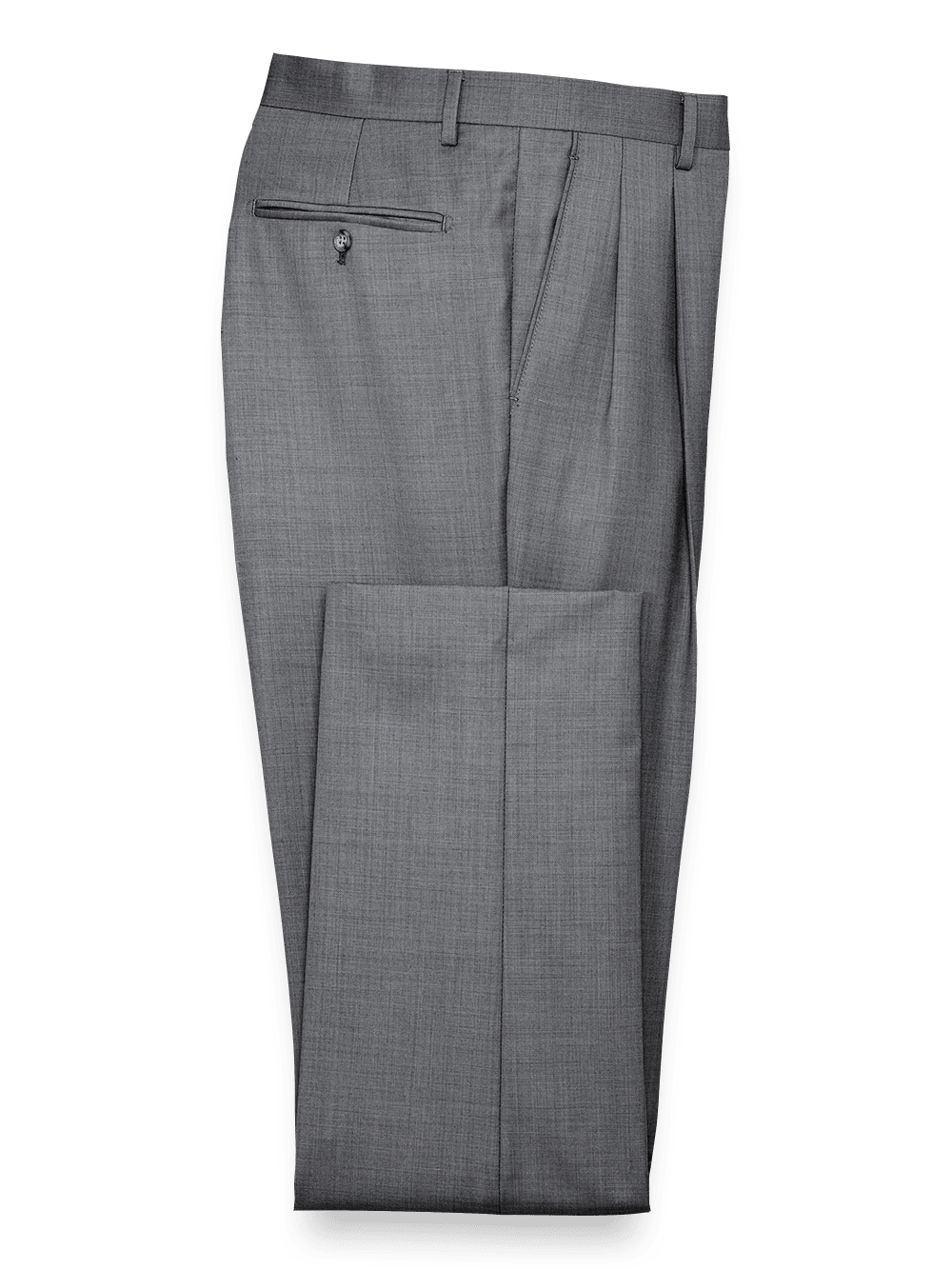 Product Image of Classic Fit Sharkskin Pleated Suit Pants-Grey