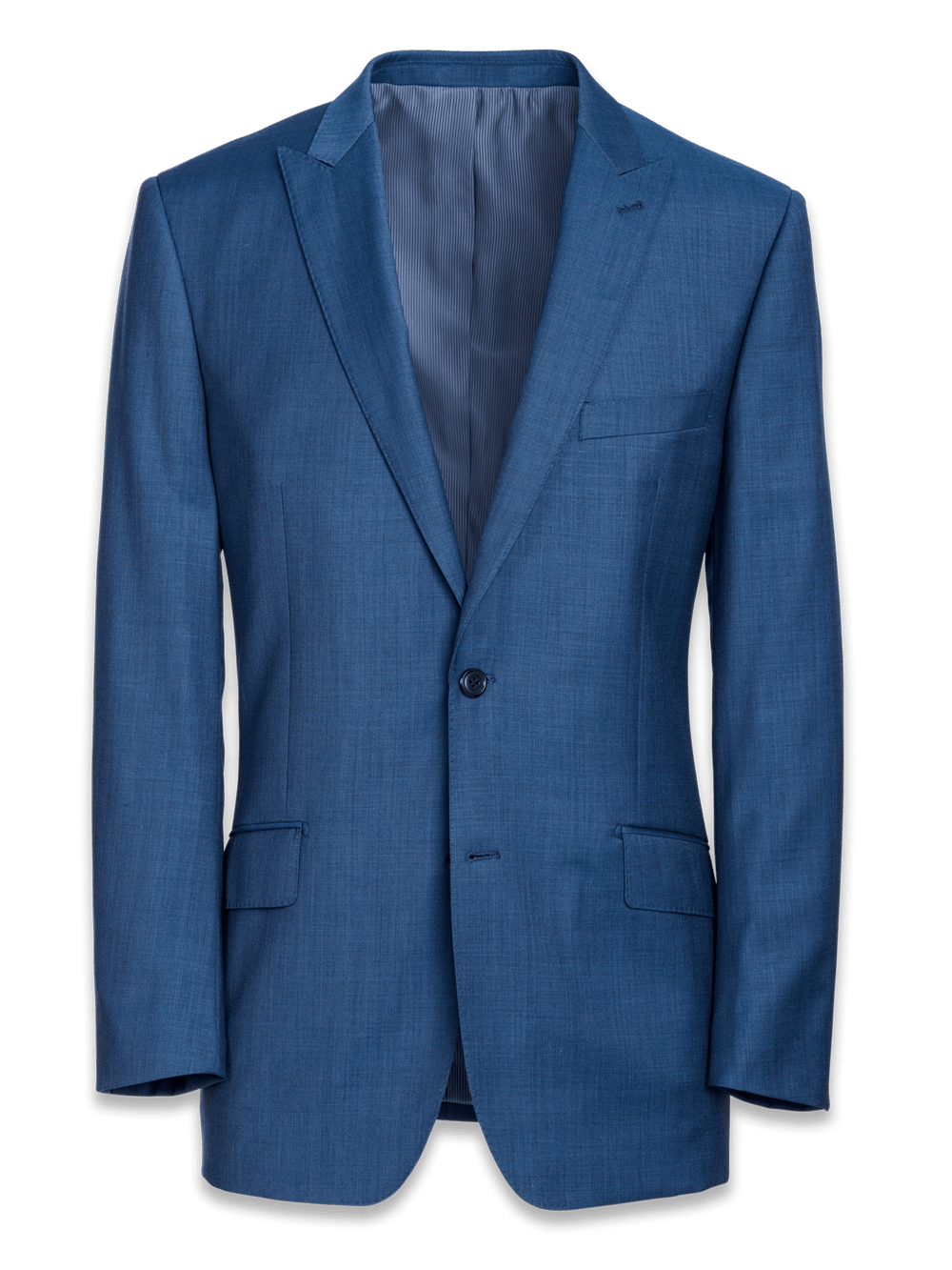 Product Image of Tailored Fit Sharkskin Peak Lapel Suit Jacket-Slate Blue