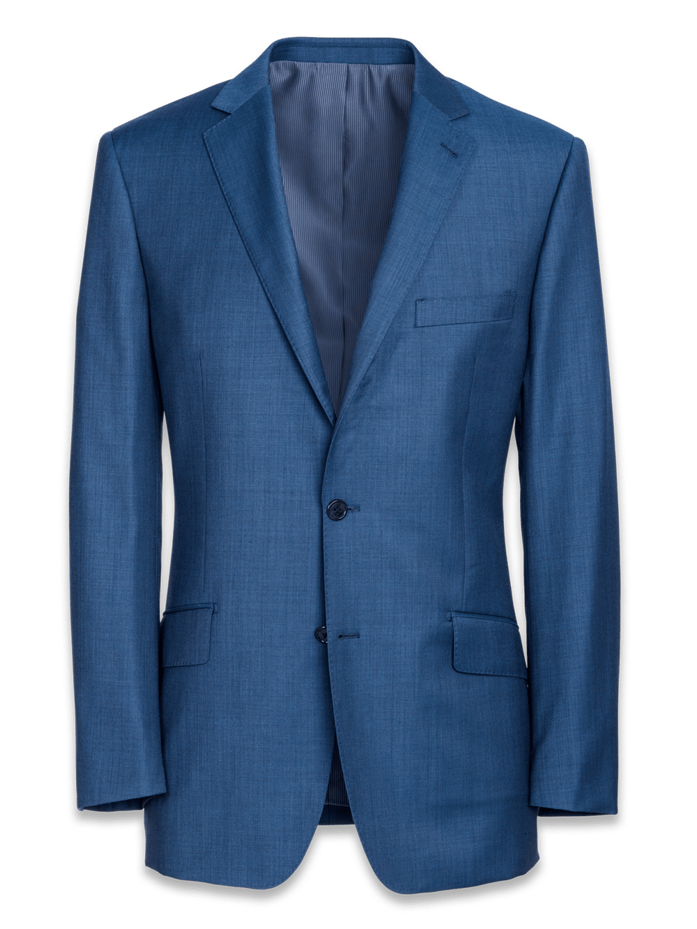 Product Image of Tailored Fit Sharkskin Notch Lapel Suit Jacket-Slate Blue