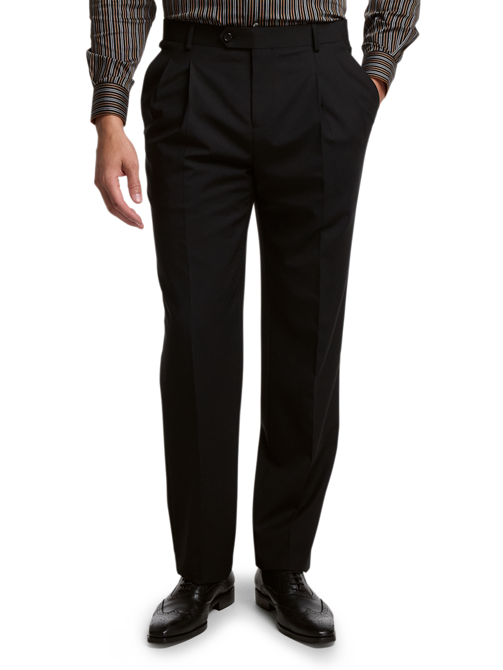Alternate Shot of Men's Black Solid Suit