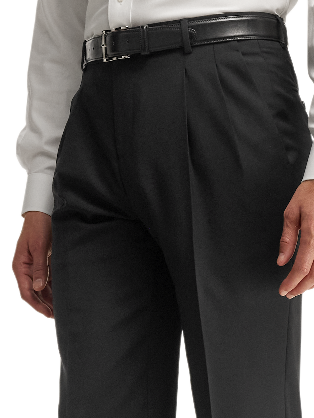 Alternate Image of Wool Stretch Bengaline Suit Pants-4#model_pleated front