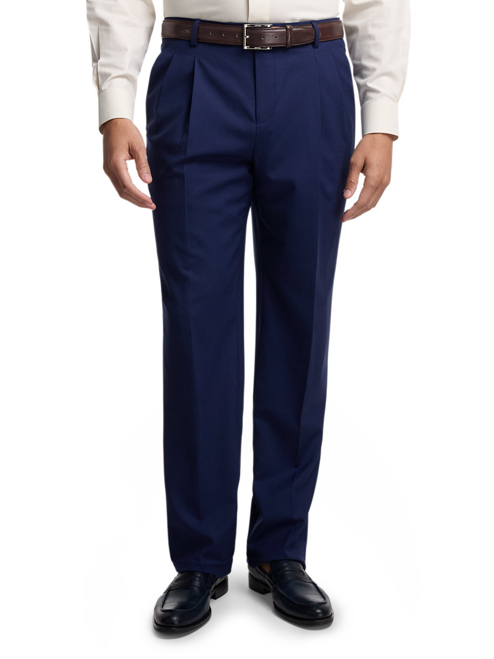 Alternate Shot of Men's Blue Solid Suit