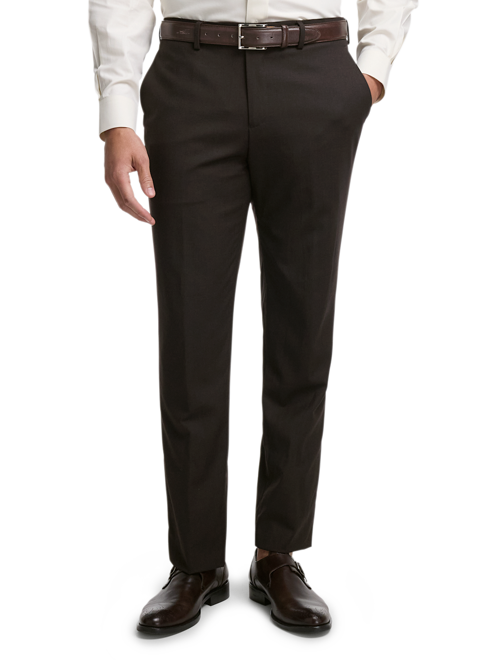 Alternate Image of Wool Stretch Bengaline Suit Pants-1#model_flat front