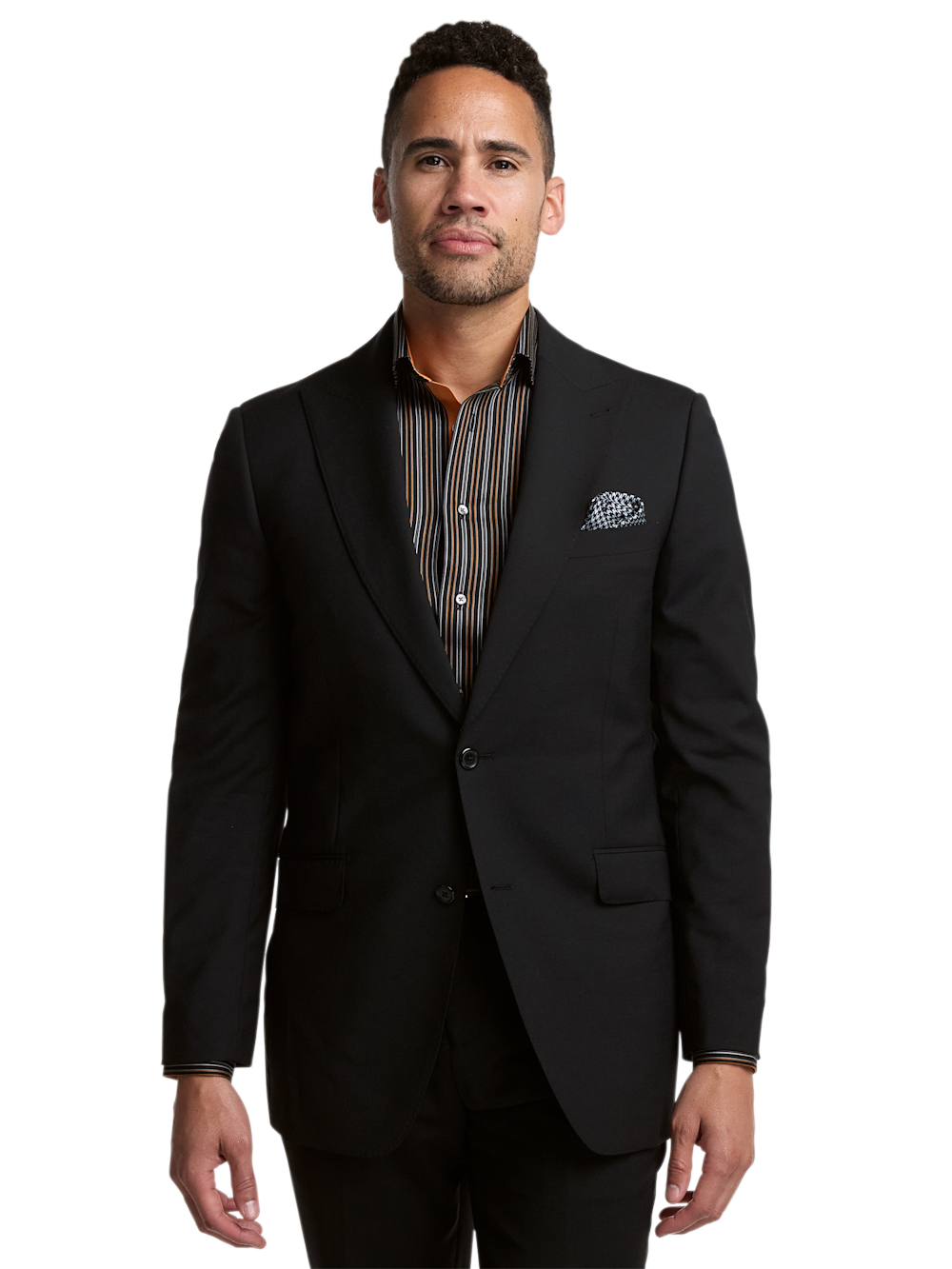 Alternate Shot of Men's Black Solid Suit