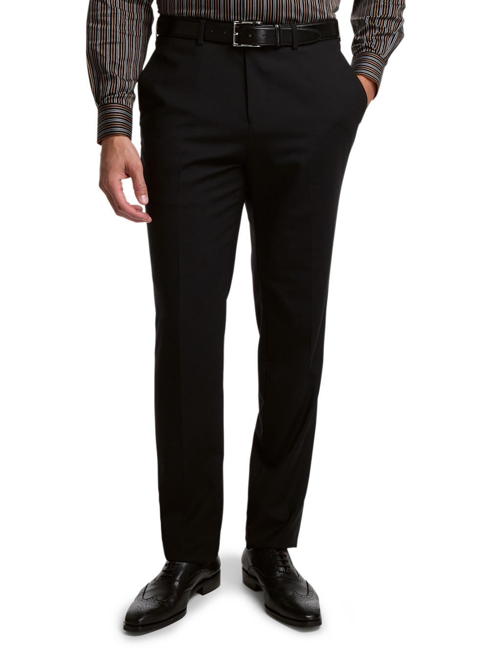 Alternate Image of Wool Stretch Bengaline Suit Pants-1#model_flat front