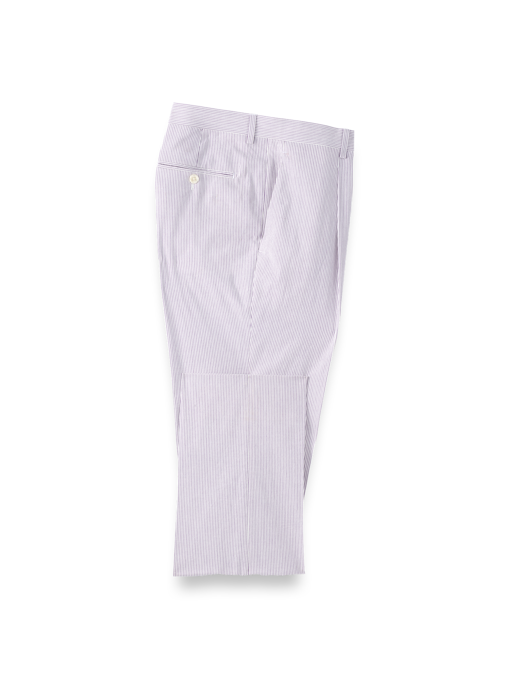 パンツ single preated pants Cotton Stretch Stripe Seersucker Single Pleat Suit Pants
