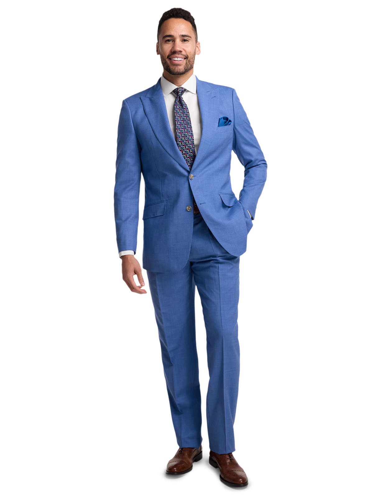 Alternate Image of Wool Stretch Bengaline Suit Pants-1#model_flat front