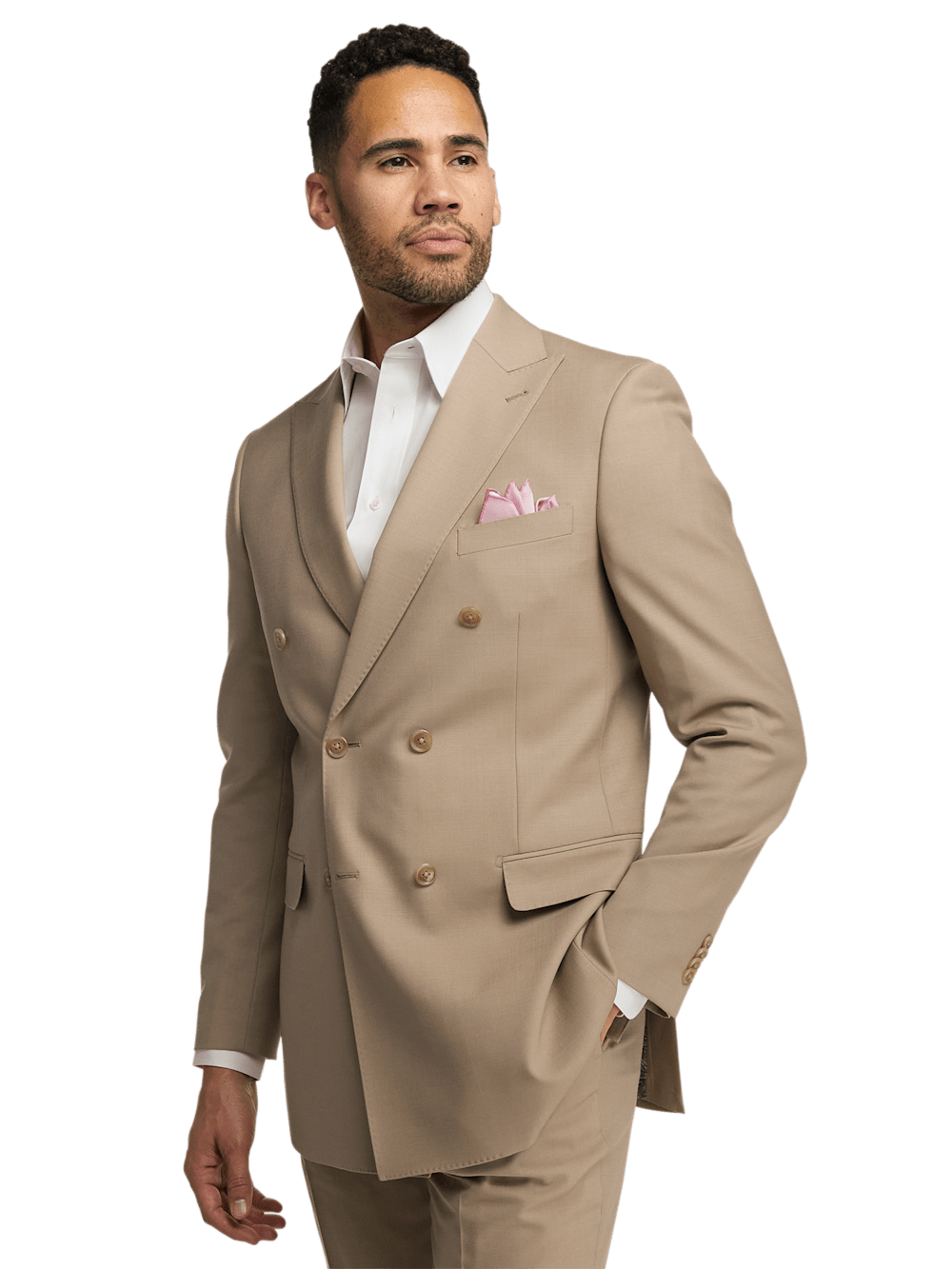 Alternate Image of Wool Stretch Bengaline Peak Lapel Suit Jacket-1