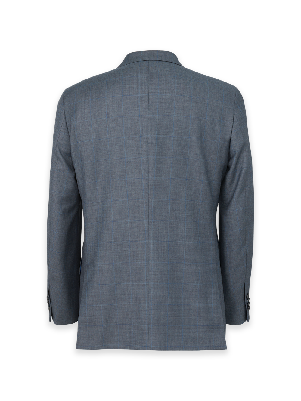 Alternate Image of Charcoal Wool Windowpane Single Breasted Peak Lapel Suit Jacket-1