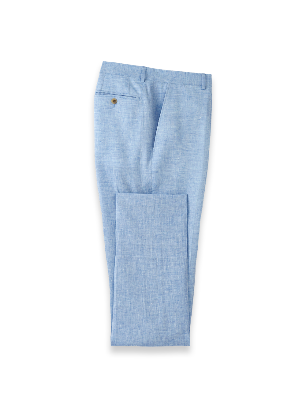 Product Image of Italian Linen Blend Single Breasted Notch Lapel Suit Pant-Light Blue