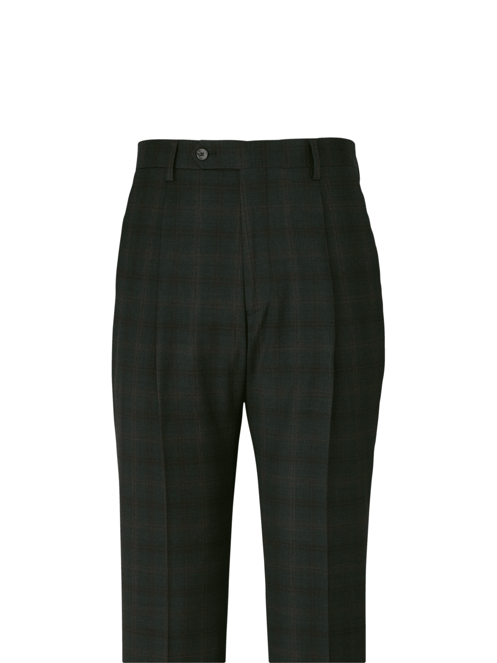 Alternate Image of Wool Stretch Plaid Single Pleat Suit Pants-1