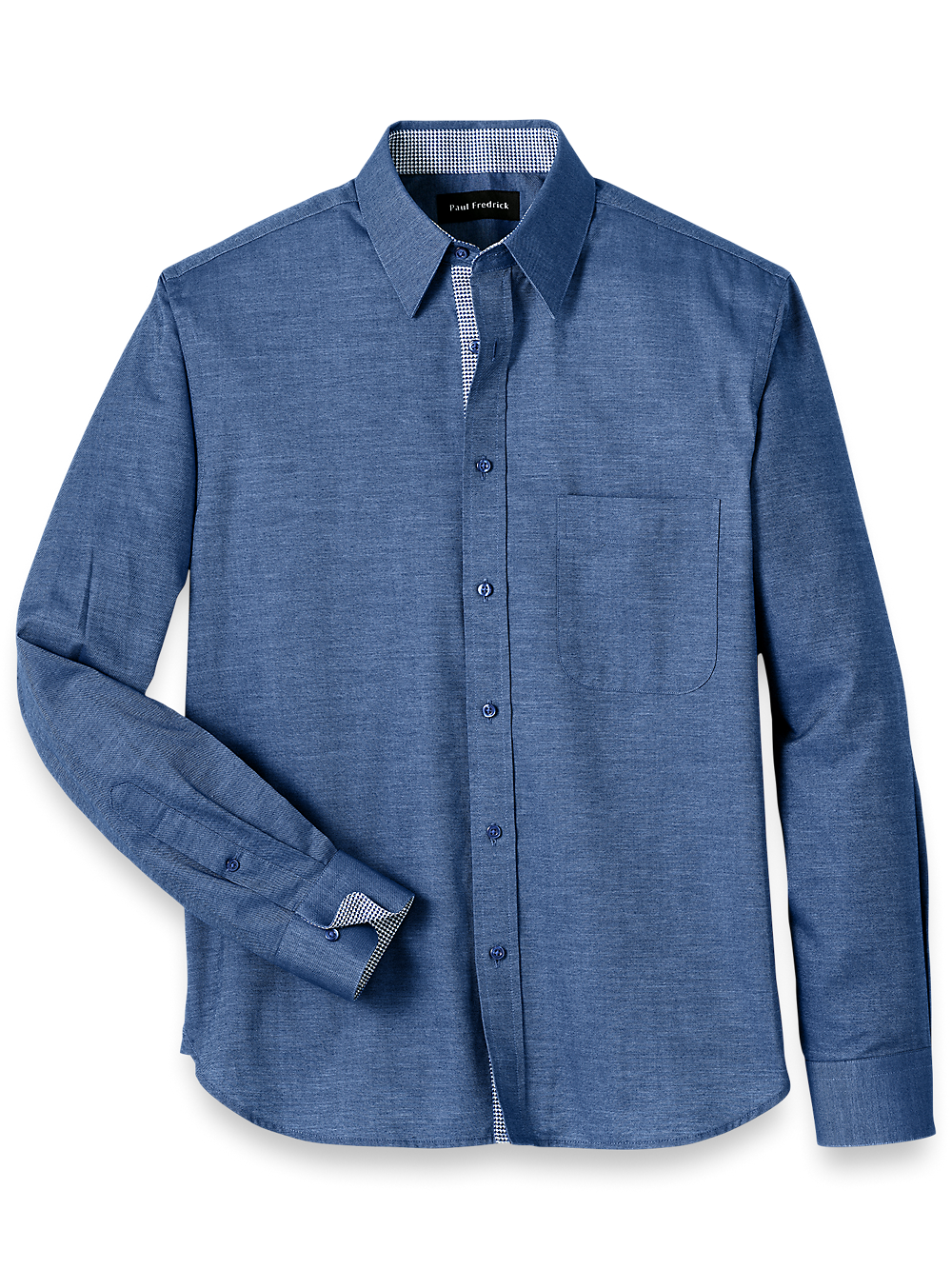 Cotton Solid Casual Shirt Blue – Paul Fredrick