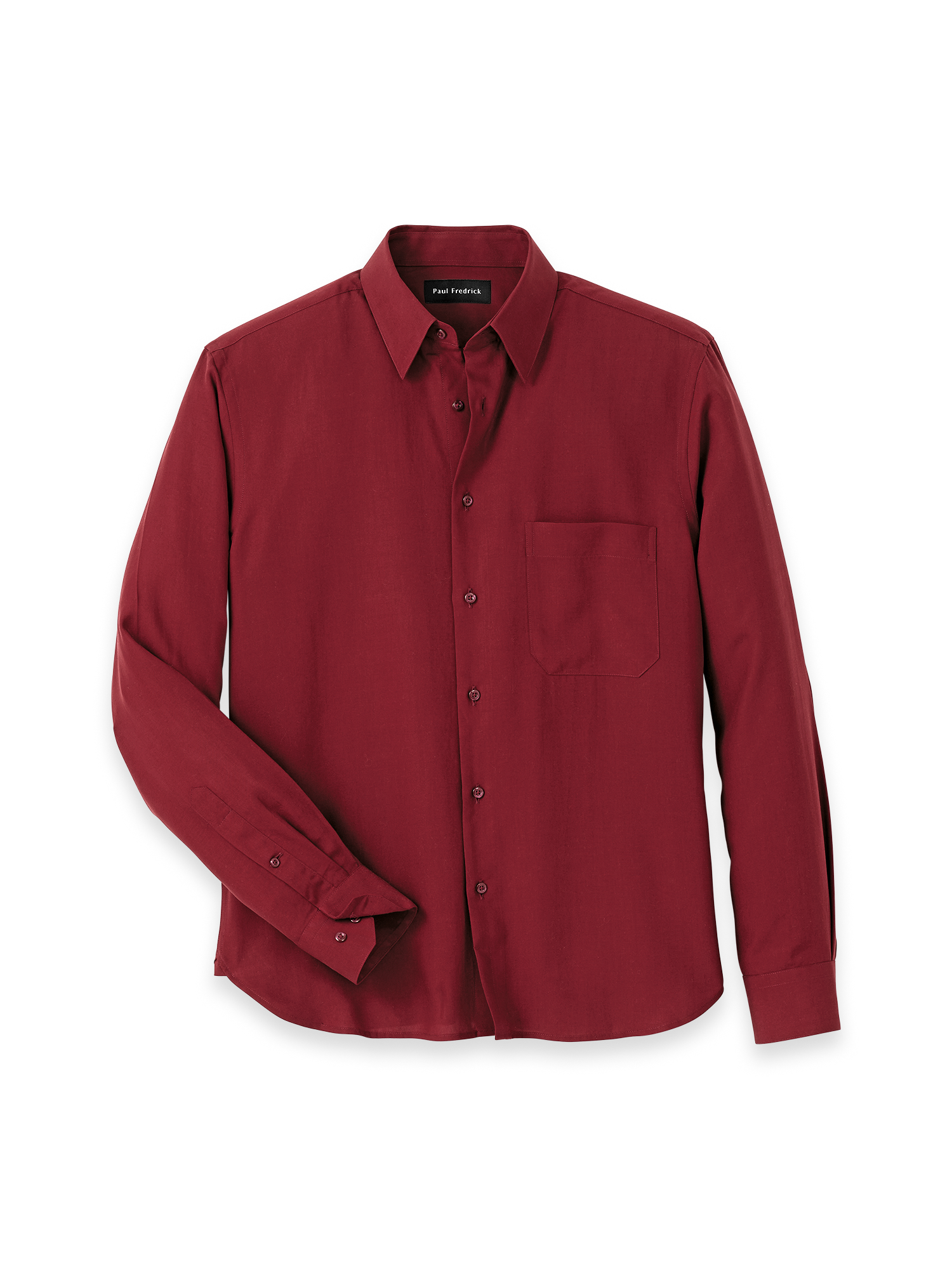 Lyocell Solid Casual Shirt - Burgundy