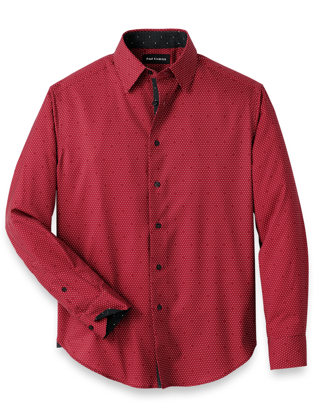 Performance Stretch Dot Casual Shirt Red – Paul Fredrick