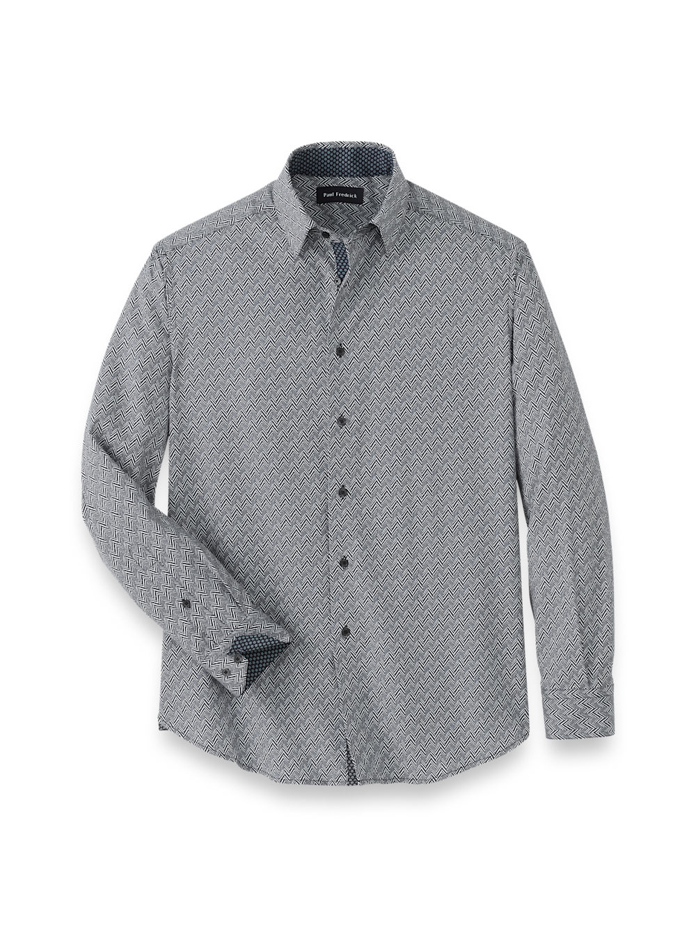Performance Stretch Chevron Casual Shirt - Black/white 4X Large Performance Stretch Chevron Casual Shirt - Black/white 4X Large