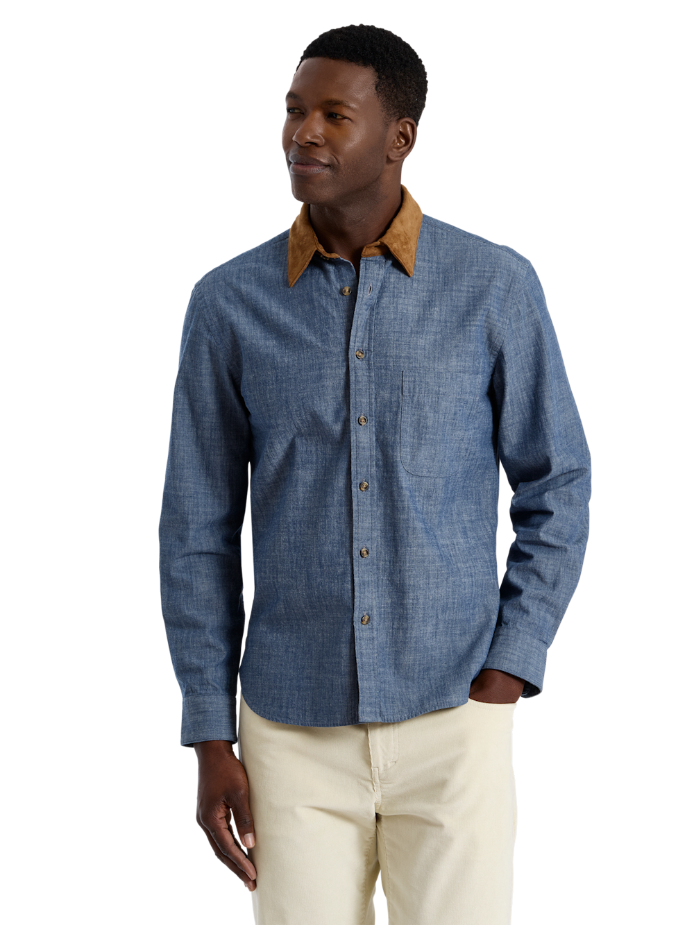 Alternate Shot of Men's Denim Blue Shirts