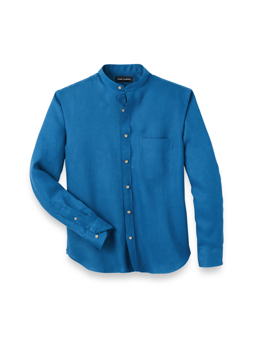 Product Image of Linen Solid Casual Shirt-Dark Blue