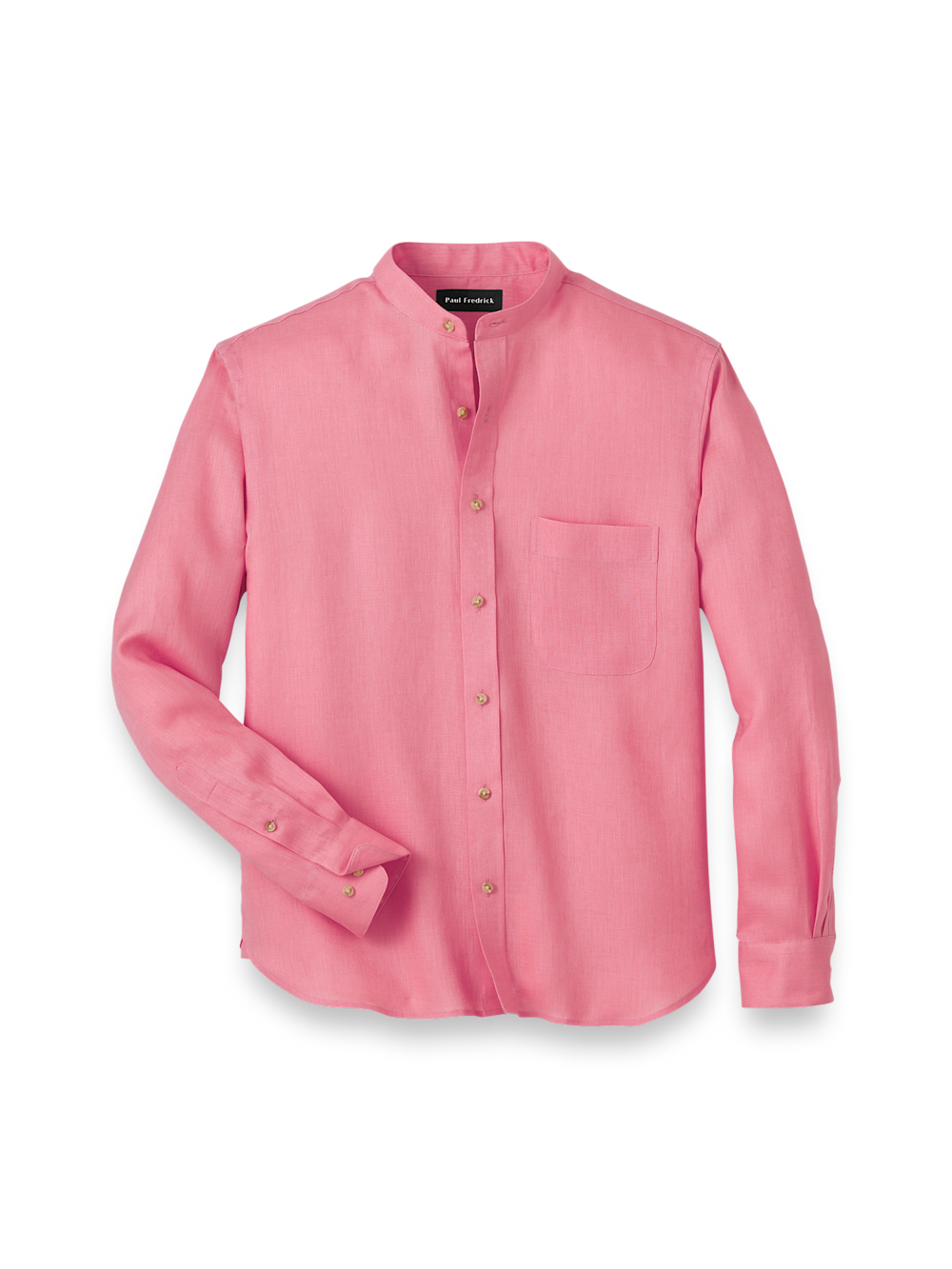 Product Image of Linen Solid Casual Shirt-Pink