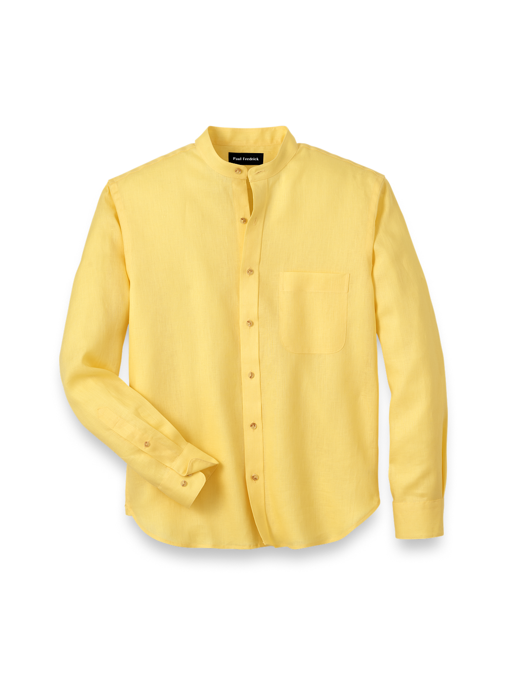 Linen Solid Casual Shirt Yellow – Paul Fredrick