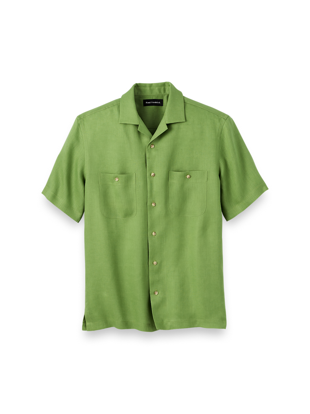 Product Image of Linen Solid Casual Shirt-Green