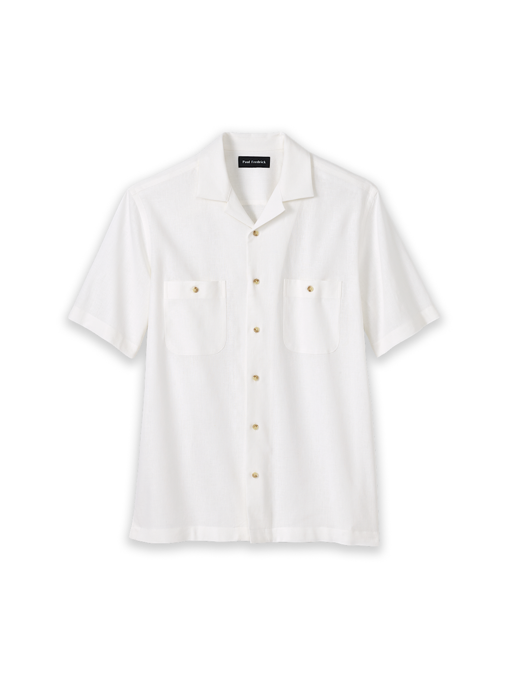 Product Image of Linen Blend Solid Casual Shirt-White