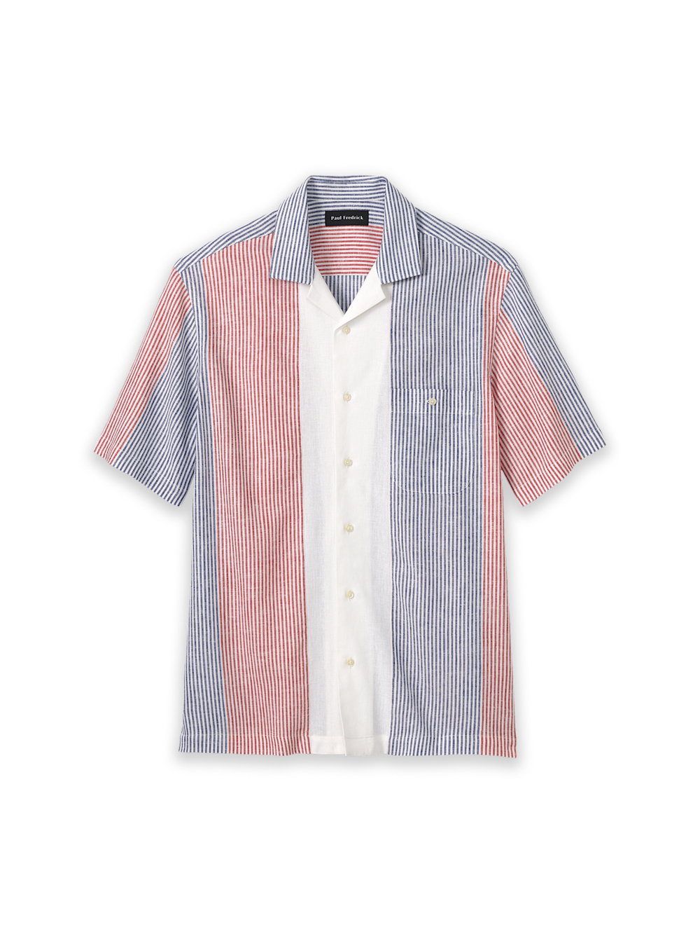 Product Image of Linen Blend Stripe Casual Shirt-Multi