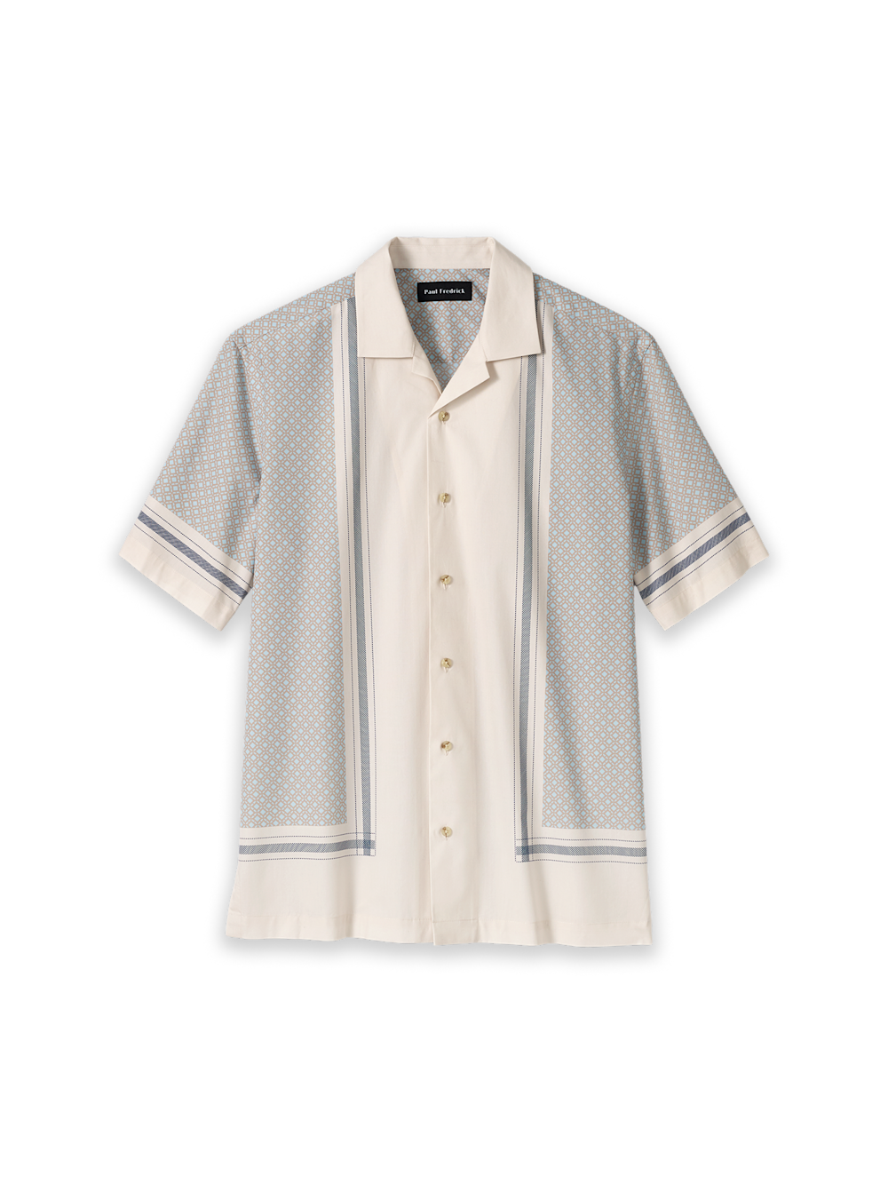 Product Image of Cotton Geometric Casual Shirt-Tan Multi