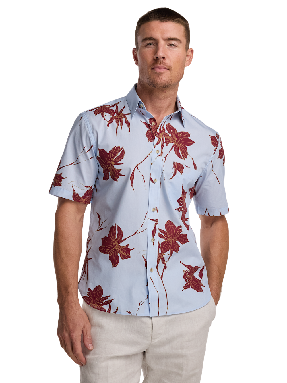 Alternate Image of Cotton Botanical Casual Shirt-1