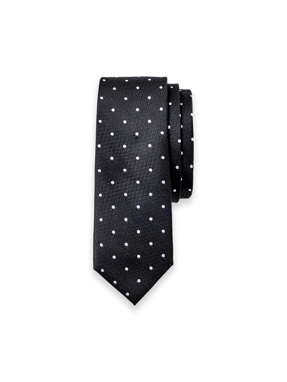 Product Image of Dot Woven Silk Tie-Black