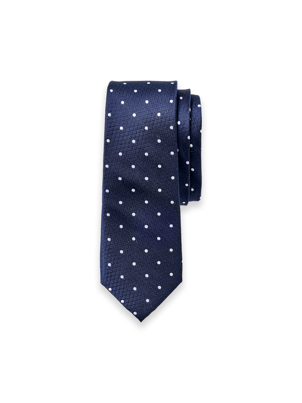 Product Image of Dot Woven Silk Tie-Navy