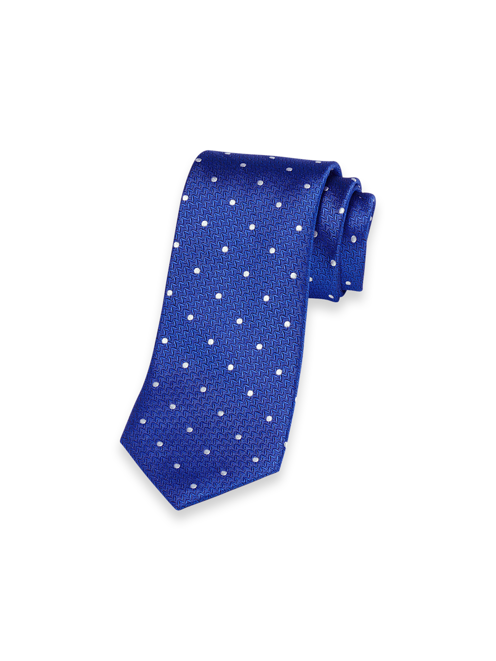 Product Image of Dot Woven Silk Tie-Blue