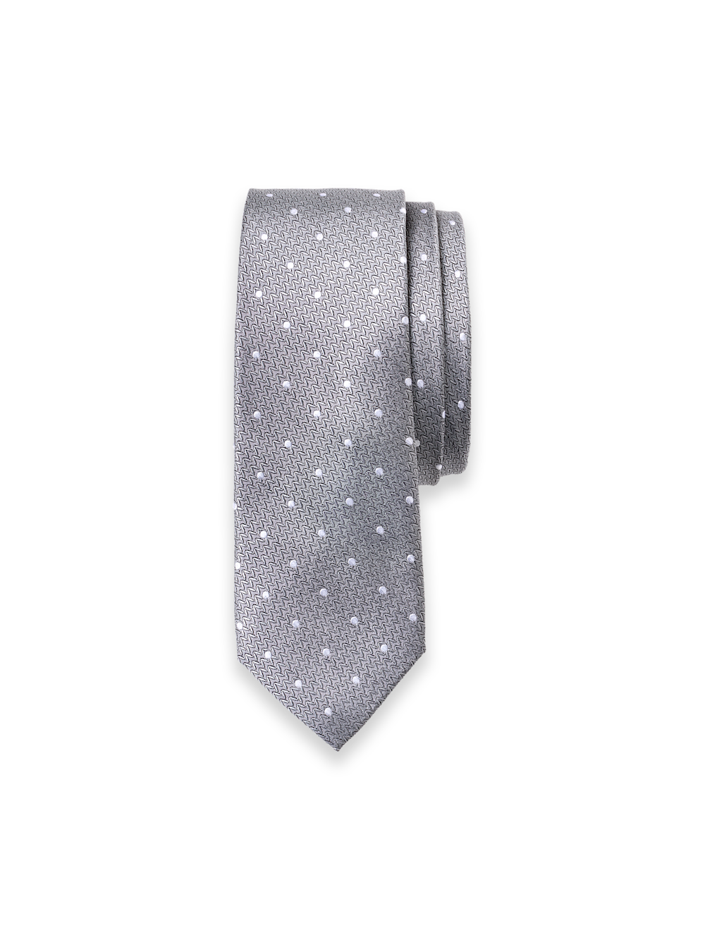Product Image of Dot Woven Silk Tie-Silver
