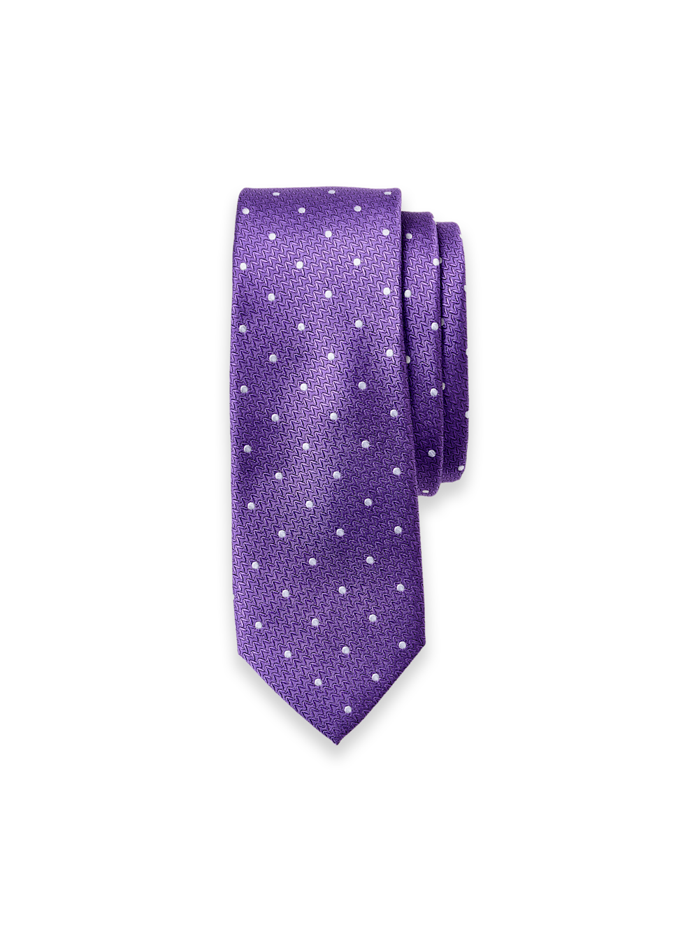 Product Image of Dot Woven Silk Tie-Purple